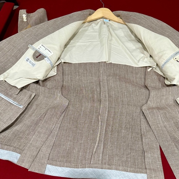 Men's Brunello Cucinelli Linen Blazer 52R - Picture 8 of 13